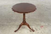 Load image into Gallery viewer, Mahogany Tilt-Top Piecrust Side Table with Carved Claw Feet
