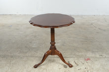 Load image into Gallery viewer, Mahogany Tilt-Top Piecrust Side Table with Carved Claw Feet
