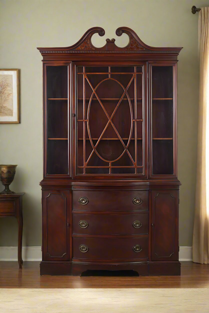 Mahogany Van Dyk China Cabinet