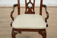 Load image into Gallery viewer, Mahogany Arm Chair with Fan Carving, Ball &amp; Claw Feet, and Gothic Back
