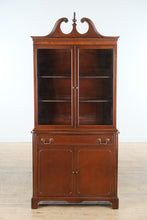 Load image into Gallery viewer, “The Ashford China Cabinet” – Traditional Mahogany China Hutch with Broken Pediment

