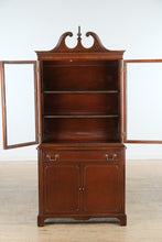 Load image into Gallery viewer, “The Ashford China Cabinet” – Traditional Mahogany China Hutch with Broken Pediment
