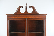 Load image into Gallery viewer, “The Ashford China Cabinet” – Traditional Mahogany China Hutch with Broken Pediment
