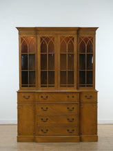 Load image into Gallery viewer, Elegant Mahogany China Cabinet with Pull-Out Writing Desk
