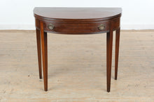 Load image into Gallery viewer, Vintage Mahogany Flip-Top Console Game Table
