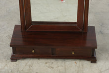 Load image into Gallery viewer, Craftique Solid Mahogany Chippendale Cheval Dressing Table Mirror 2 Drawer
