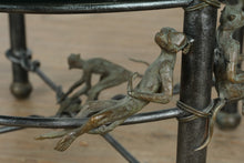Load image into Gallery viewer, Maitland-Smith “Monkeying Around” Cast Bronze Coffee Table – 40” Round x 19” Tall
