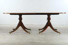 Load image into Gallery viewer, Maitland-Smith Mahogany Double Pedestal Dining Table with 6 Chairs - Online Only
