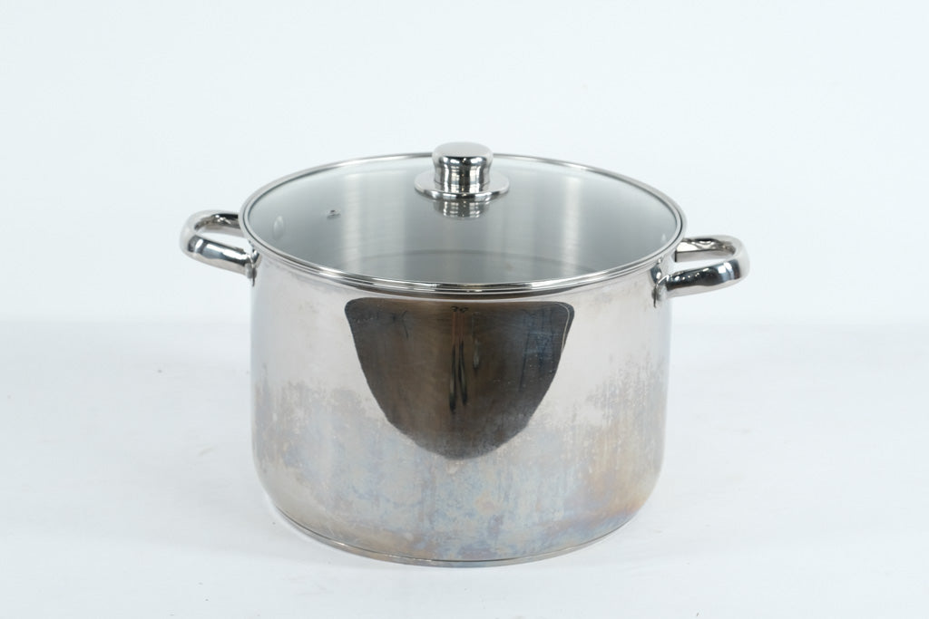 Maitre Chef 16Qt Stainless Steel Stock Pot with Glass Cover