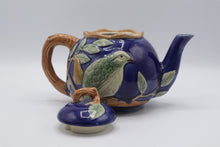 Load image into Gallery viewer, Henrys Ceramic Imports Majolica Bird Teapot Sugar Creamer 3 Piece Tea Set
