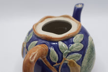 Load image into Gallery viewer, Henrys Ceramic Imports Majolica Bird Teapot Sugar Creamer 3 Piece Tea Set
