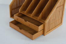 Load image into Gallery viewer, Malabar Bamboo Desktop Organizer – 2 Drawers, File Slots
