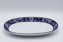 Load image into Gallery viewer, Pier 1 Mandarin Blue White Oval Serving Platter 13.5 x 9

