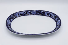 Load image into Gallery viewer, Pier 1 Mandarin Blue White Oval Serving Platter 13.5 x 9
