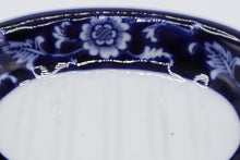 Load image into Gallery viewer, Pier 1 Mandarin Blue and White Soap Dish 6x4 Oval Ceramic
