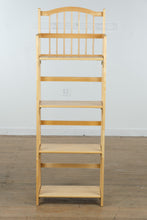 Load image into Gallery viewer, Maple Folding 4-Shelf Bookcase – 48” Tall Spindle Side Display Shelf
