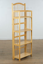 Load image into Gallery viewer, Maple Folding 4-Shelf Bookcase – 48” Tall Spindle Side Display Shelf
