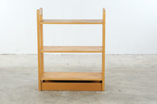 Load image into Gallery viewer, Maple Adjustable Three-Shelf Bookcase with Lower Storage Compartment
