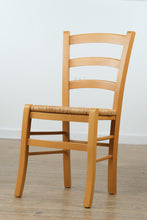 Load image into Gallery viewer, Carmelo Ladderback Side Chair – Solid Beechwood with Handwoven Rush Seat
