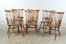 Load image into Gallery viewer, Set of 6 Vintage Taylor-Jamestown Solid Maple Windsor Dining Chairs
