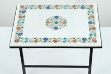 Load image into Gallery viewer, White Marble Pietra Dura Side / Coffee Table
