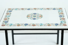 Load image into Gallery viewer, White Marble Pietra Dura Side / Coffee Table
