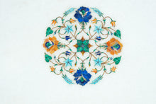 Load image into Gallery viewer, White Marble Pietra Dura Side / Coffee Table
