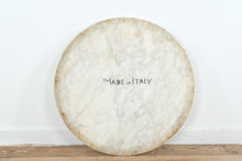 Load image into Gallery viewer, Italian Marble Top Round Coffee Table with Brass Tapered Legs Mid Century Modern
