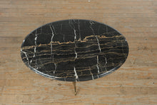 Load image into Gallery viewer, Stone Top Oval Coffee Table with Brass Legs
