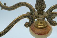 Load image into Gallery viewer, Vintage Ornate Brass &amp; Marble 5-Arm Candelabra – 10&quot; x 8&quot; x 14&quot;
