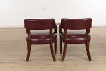 Load image into Gallery viewer, Pair of Merlot Banker Style Armchairs
