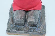 Load image into Gallery viewer, “Mary Anne” Nude Ceramic Sculpture – 12&quot; Glazed Seated Torso Statue
