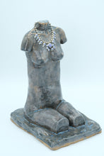 Load image into Gallery viewer, “Mary Anne” Nude Ceramic Sculpture – 12&quot; Glazed Seated Torso Statue

