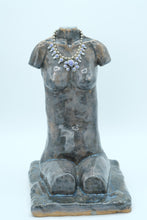 Load image into Gallery viewer, “Mary Anne” Nude Ceramic Sculpture – 12&quot; Glazed Seated Torso Statue
