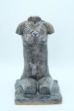 Load image into Gallery viewer, “Mary Anne” Nude Ceramic Sculpture – 12&quot; Glazed Seated Torso Statue
