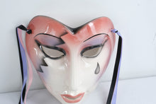 Load image into Gallery viewer, About Face Clay Art Ceramic Harlequin Wall Mask Made in San Francisco 7 Inch
