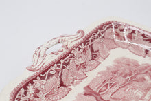 Load image into Gallery viewer, Masons Vista England Red Transferware Serving Tray 11 Inch Ironstone
