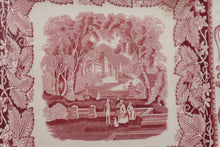 Load image into Gallery viewer, Masons Vista England Red Transferware Serving Tray 11 Inch Ironstone
