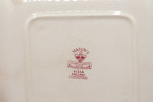 Load image into Gallery viewer, Masons Vista England Red Transferware Serving Tray 11 Inch Ironstone
