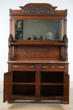 Load image into Gallery viewer, Massive Eastlake Buffet with Mirror Back &amp; Marble Top – 92” Tall Statement Piece
