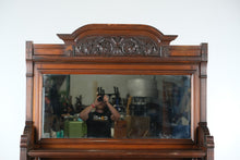 Load image into Gallery viewer, Massive Eastlake Buffet with Mirror Back &amp; Marble Top – 92” Tall Statement Piece
