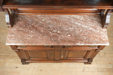 Load image into Gallery viewer, Massive Eastlake Buffet with Mirror Back &amp; Marble Top – 92” Tall Statement Piece
