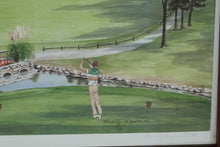 Load image into Gallery viewer, Beverly Kilpatrick MacGregor Downs Number Sixteen Limited Edition Golf Print Framed
