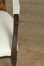 Load image into Gallery viewer, McGregor Louis XVI Oval Back Arm Chair – Ivory Upholstery
