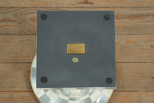 Load image into Gallery viewer, MacKenzie-Childs Sterling Check Pedestal Urn – Hand-Painted Tabletop Centerpiece, 13” Tall
