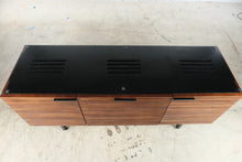 Load image into Gallery viewer, Modern Walnut Slatted Media Console and TV Stand with Storage
