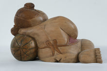 Load image into Gallery viewer, Vintage Hand Carved Sleeping Child Figure Wood Sculpture Folk Art Figurine
