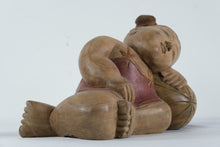 Load image into Gallery viewer, Vintage Hand Carved Sleeping Child Figure Wood Sculpture Folk Art Figurine
