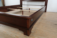 Load image into Gallery viewer, Merlot Queen Size Bed with Upholstered Leather Headboard
