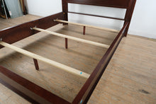 Load image into Gallery viewer, Merlot Queen Size Bed with Upholstered Leather Headboard
